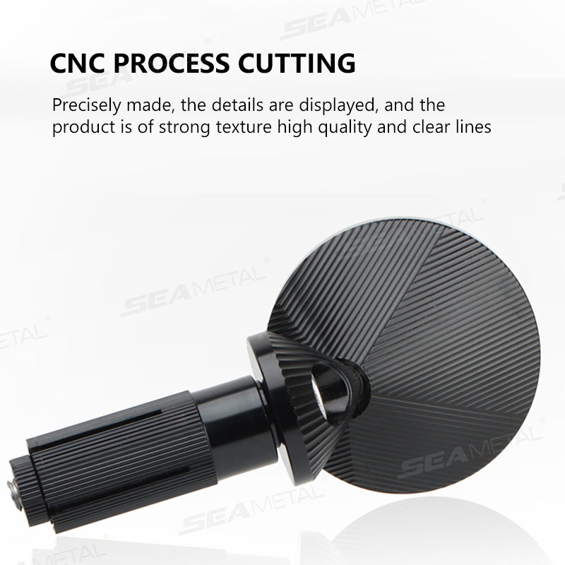 SEAMETAL 2 stuks Universele Motorcycle Bar End Spiegel 360 Draaibare Elektrische Voertuig Achteruitkijkspiegel Groothoek Road Fietsen stuur