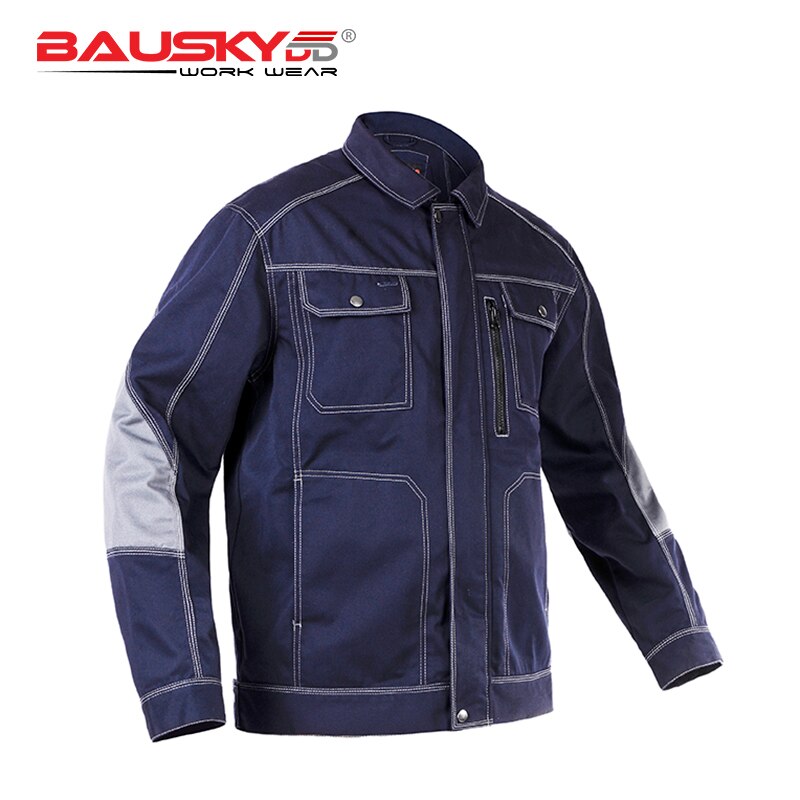 Men Workwear Jacket Multi Pockets Long-sleeved Work Clothes Uniforms Male Mechanic Construction Working Jackets