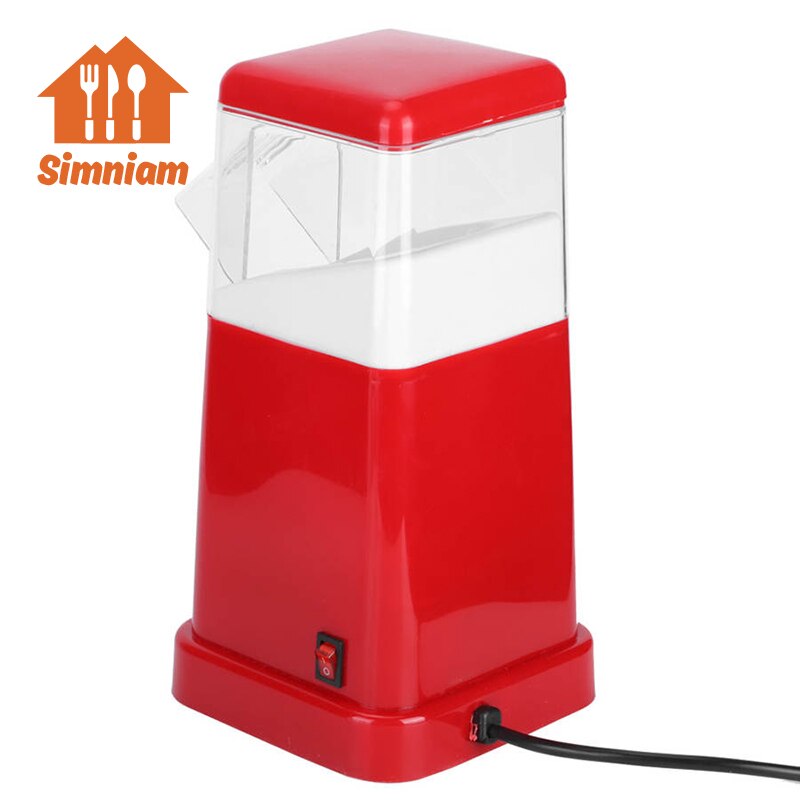 1200W Electric Corn Popcorn Maker Household Automatic Mini Air Popcorn Making Machine DIY Corn Popper Children