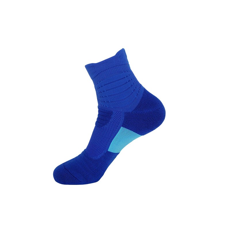 Basketbal Sokken Mannen Korte Handdoek Bodem Sportsokken Antislip Verdikte Professionele Training Sokken: Blue