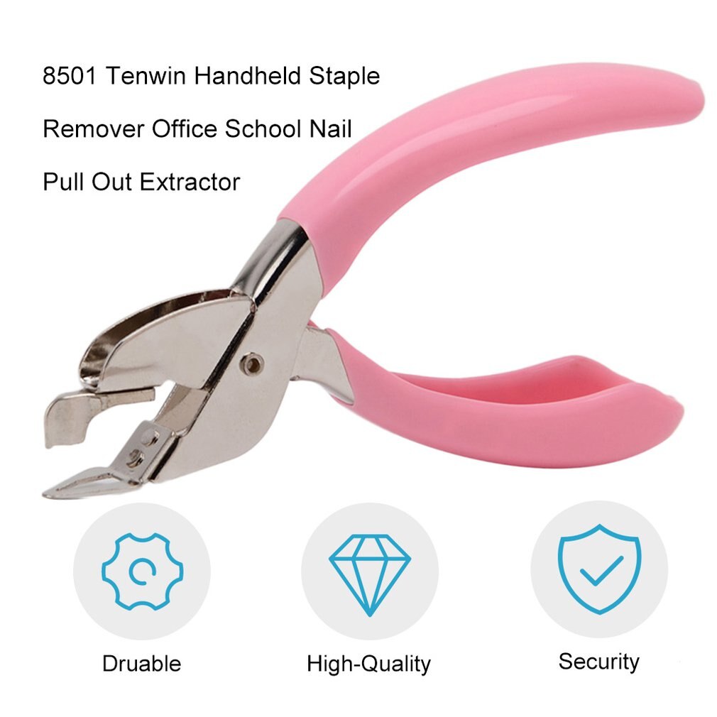 TENWIN 8501 Comfortable Handheld Staple Remover Office Staple Remover Nail Pull Out Extractor School Office Tool