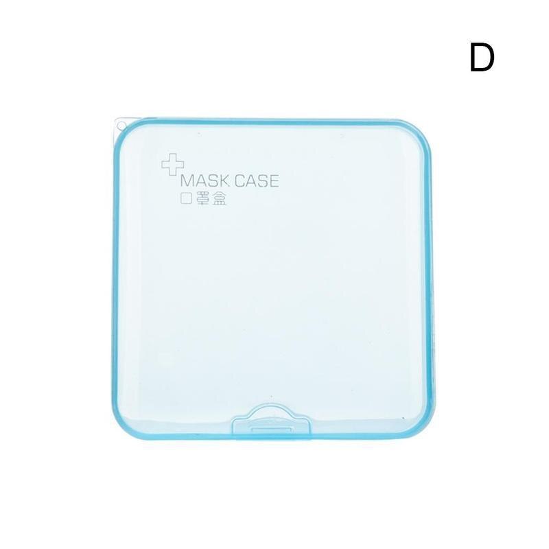 1pc boîtes magasin masques jetable masque boîte de rangement Portable Pp joint médecine boîte anti-poussière boîte de rangement pour stocker masques boîte de support: Clear Blue