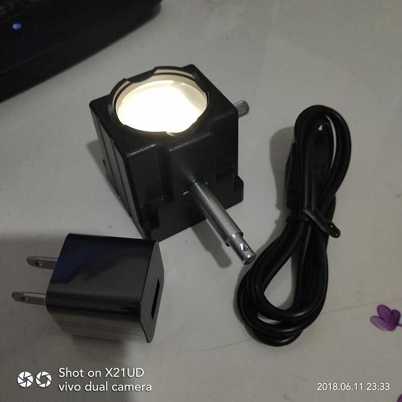 USB White Rechargeable LED Light Lighting Bottom Light Lamp Source Biological Microscope Adjustable Lights for Microscope