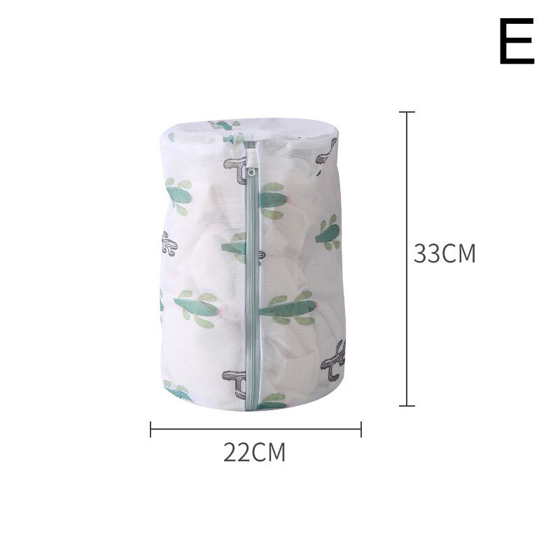 1PC Durable Laundry Mesh Clothes Washing Bags Cactus Bra Underwear Laundry Bags Travel Storage Bags: E