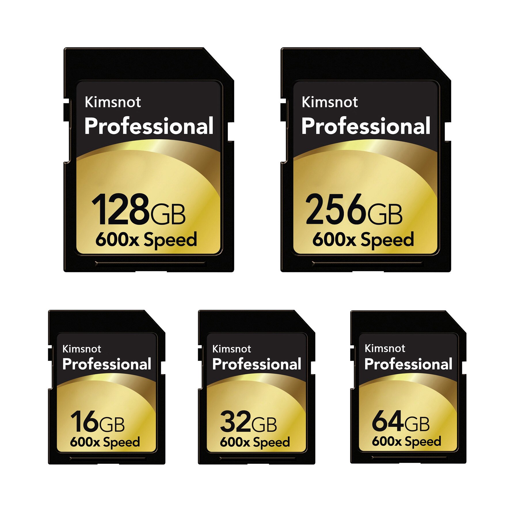 Kimsnot-tarjeta de memoria SDXC de alta velocidad, dispositivo de memoria SD de Clase 10, 16GB, 64GB, 600 GB, 256GB, 90 mb/s, uhs-1For, Canon, Nikon, DSLR, 128x32GB