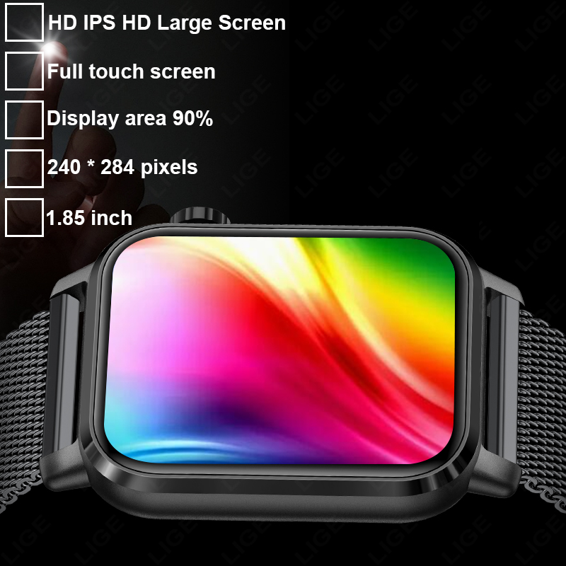 60Hz wysoki pędzel inteligentny zegarek mężczyzna połączenie Bluetooth sportowy naganiacz zwierza zdatność IP68 wodoodporna bransoletka damski Smartwatch dla androida IOS