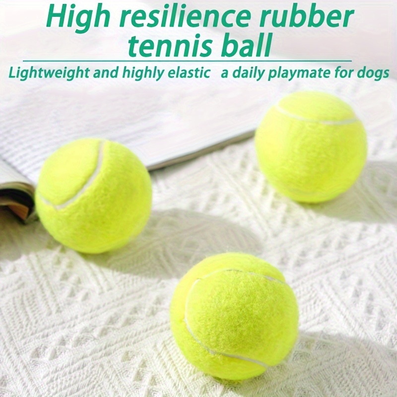 5PCS High Elasticity Tennis Tennis Training Game Ball Outdoor Dogs Bite and Chomp 60mm Tennis Ball