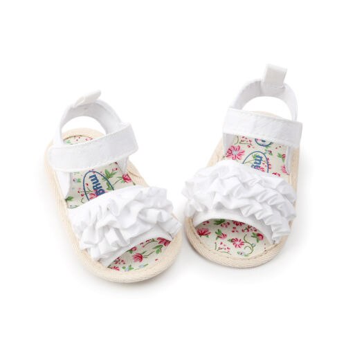 Citgeett Toddler Infant Baby Girl Flower Summer Casual Crib Shoes Floral Cute Summer First Walker