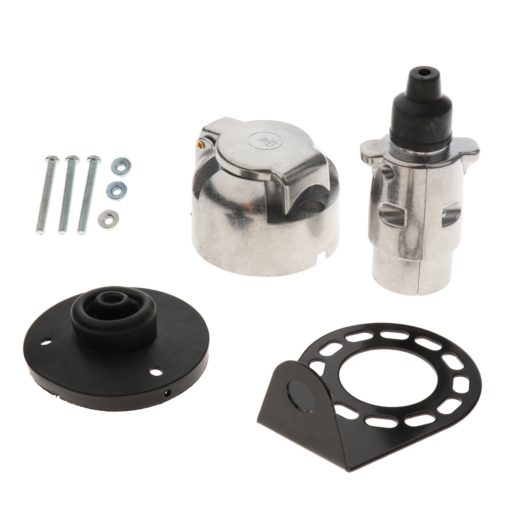 7 Way 12N Car Boat Truck Trailer Plug Socket Kit Wiring Connector