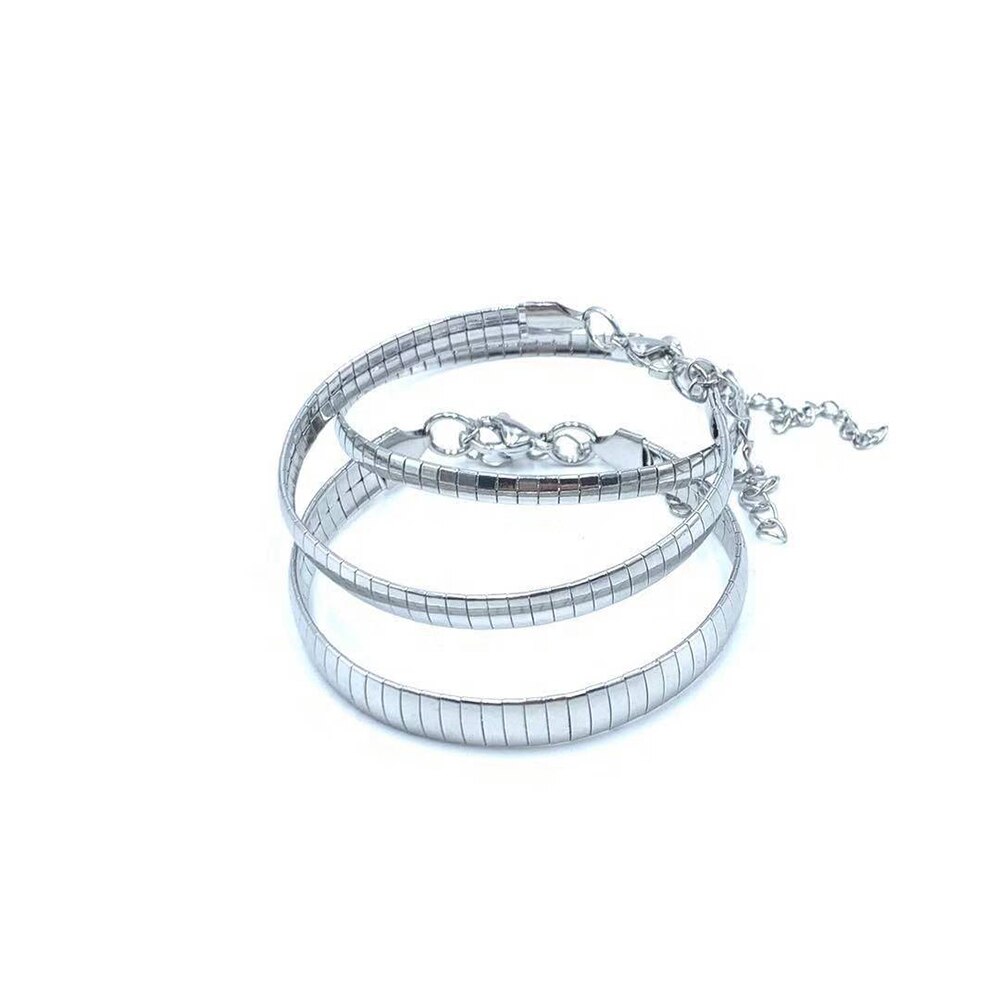 Stainless Steel Women Bracelet 4MM 6MM 8MM Choker Torques Jewelry Snake Bracelets For Girls