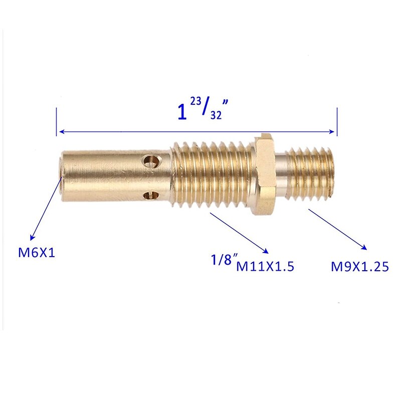 24 Stuks Mig Lassen Machine Accessoire 0.023 Inch Kit Contact Tips 11-23 0.023 Inch Gas Nozzles