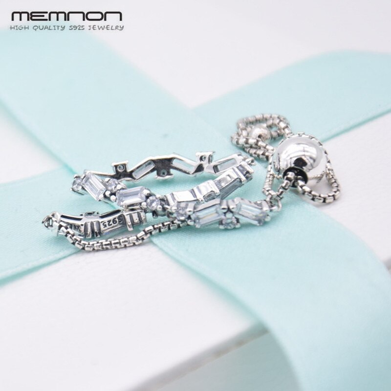 Memnon Winter Zilver 925 Sterling Zilveren Glacial Schoonheid Sliding Armbanden voor vrouwen fit zilveren bedels DIY aanpassing armband