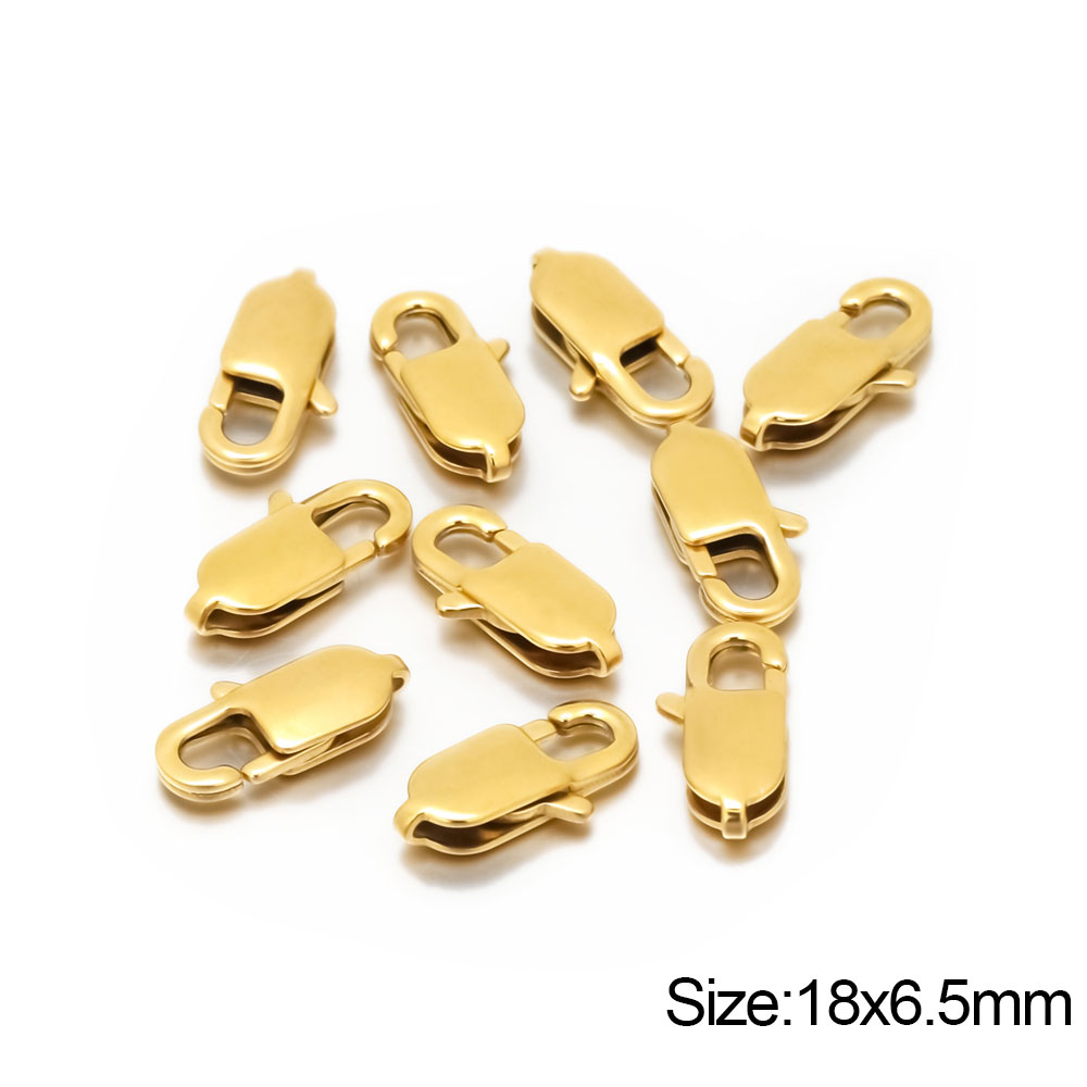 10 Stuks Rvs Polijsten Rechthoek Kreeft Sluitingen Haken Eindsluitingen Connectors Voor Diy Sieraden Maken Benodigdheden In Bulk: GRIJS