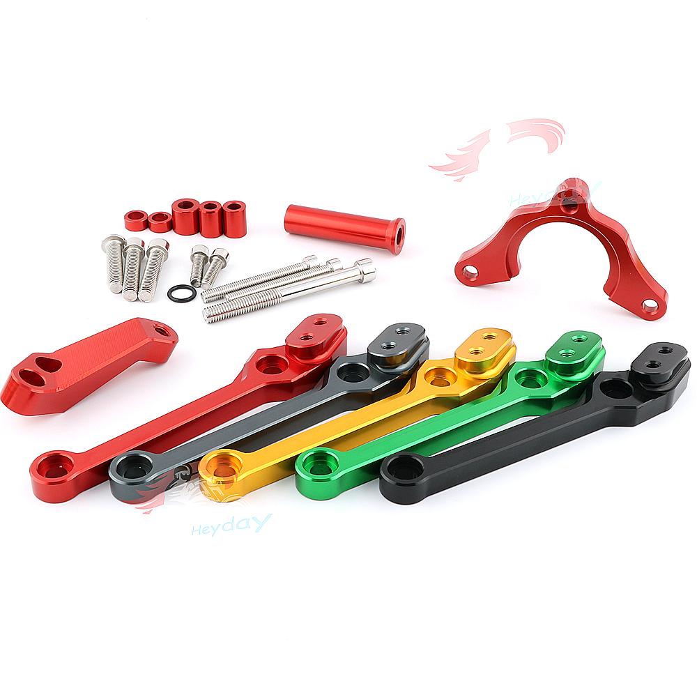 Soporte de amortiguador de pedal de aleación de titanio para motocicleta Kawasaki Z900, mango de amortiguación de dirección para motocicleta, codificación dura orientada