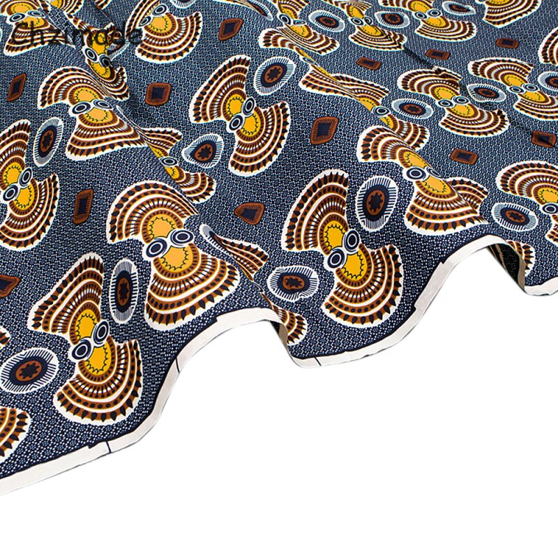 Chzimade 1Yard African Nigerian Ankara Polyester Tissu Wax Fabric For Women Dress Sewing Diy Patchwork Accessories