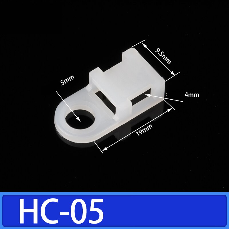 100 stücke kabelbinder befestigungs sitz sattel-förmigen draht befestigung sitz draht Clip kabel organizer schraube See sitz draht und kabel klemme HC: HC-05 Weiß
