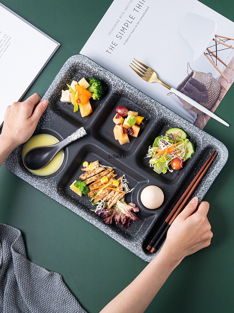 Assiette de séparation en céramique de style japonais pour une personne, assiette de séparation pour la maison, vaisselle de table, assiette de séparation créative