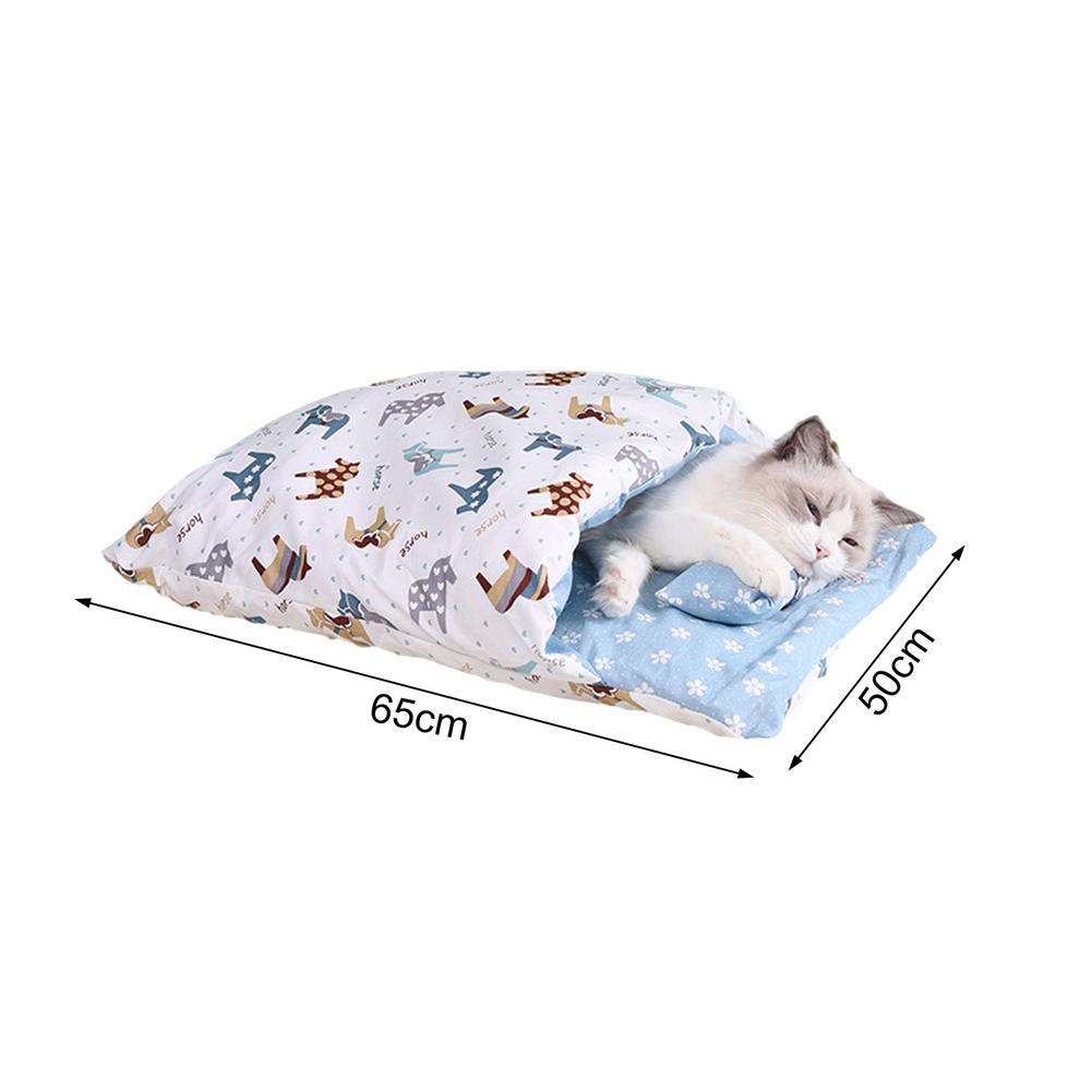 Cat Sleeping Bag Washable Comfortable Winter Pet Bed