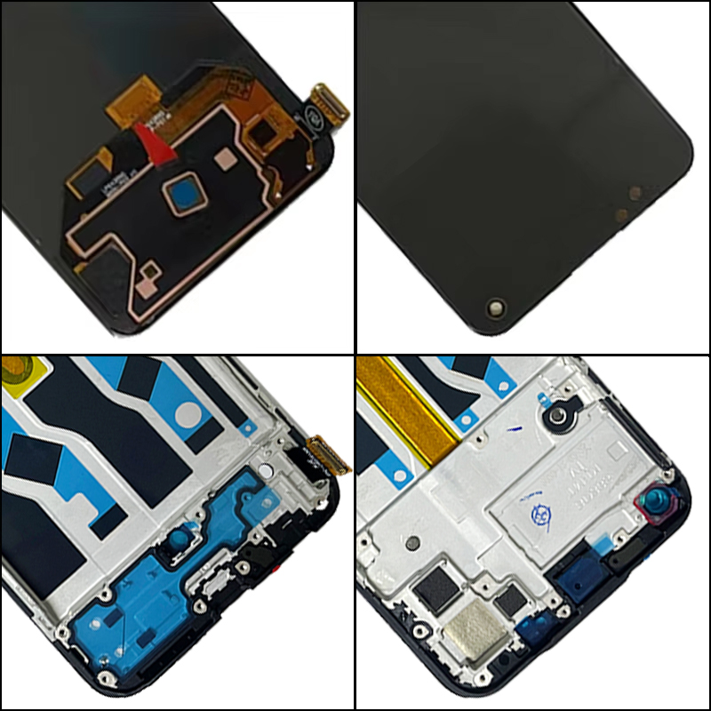 Super amoled for oppo reno 6 cph 2235 lcd-skjerm berøringspanel digitaliserer for reno 6 5g cph 2251 skjerm fingeravtrykk