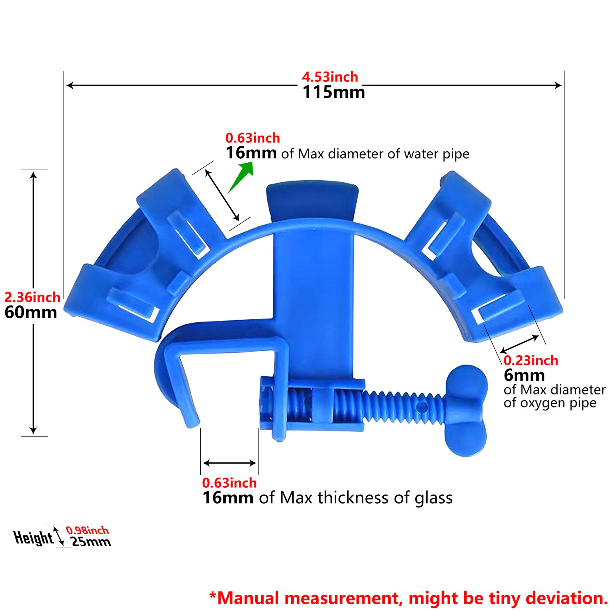 Aquarium Water Pipe Tube Holder for Mount Filtration Hose Inflow Outflow Tube Fish Tank Firmly Hold Fixing Clip Aquarium Tool: M01 / 3 pieces