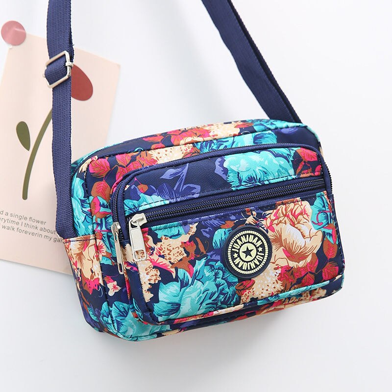 Women Nylon Shoulder Bag for Laidies Large Capacity Messenger Mum Bags Mini Woman&#39;s Crossbody Bag Zipper Closure Femme