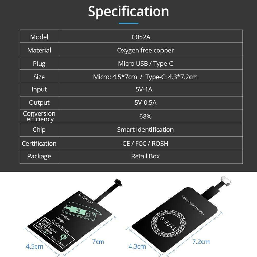 Nuovo cavo di ricarica wireless per telefono cellulare Chip USB di tipo C appiccicoso portatile con protezione da cortocircuito per Ios Android