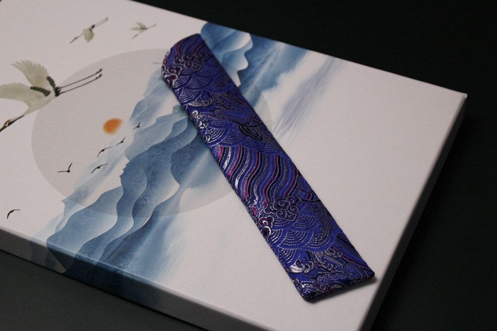 Xiangyun Vrouwelijke Fan Deksel Vouwen Fan Tas Hoogwaardige Japanse Fan Fan Verpakking Bag Wedding Gunsten En El Fanı geschenkdoos: Deep Blue