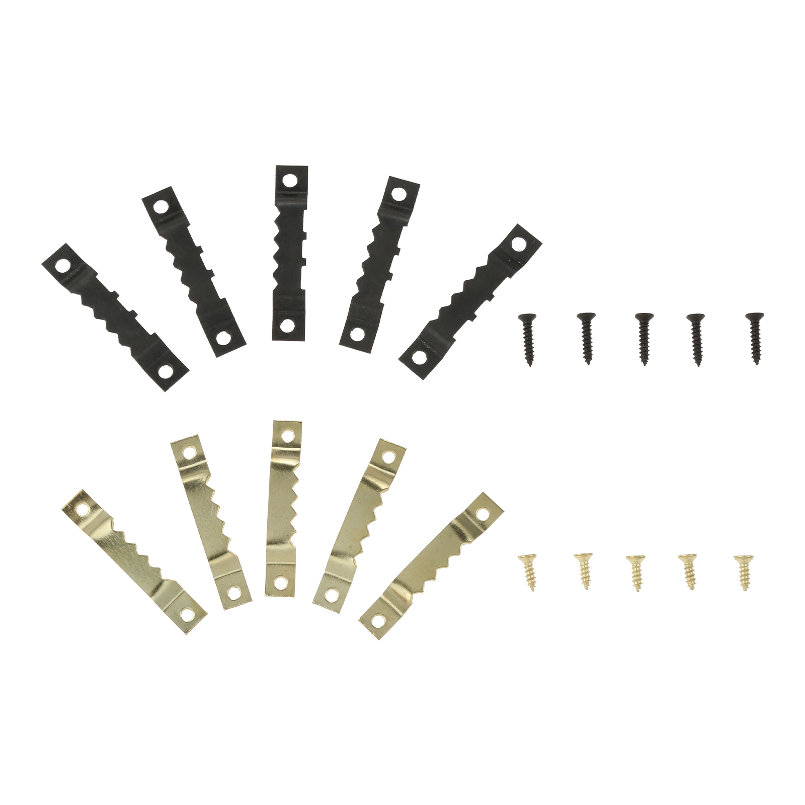 20pcs/set Sawtooth Picture Frame Hanger w/screws Wall Oil Painting Mirror Saw Tooth Hanging Hooks Photo Wall Holder Golden/Black