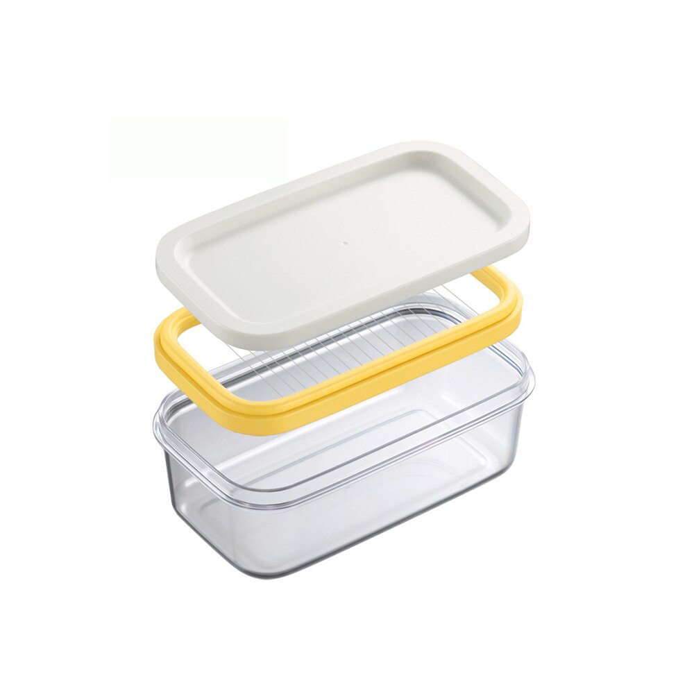 Practical Butter Container 500ml Volume Stably Store The Butter Cubes And The Butter Knife Can Cut Neat Butter Cubes Smoothly.: Slicer Butter