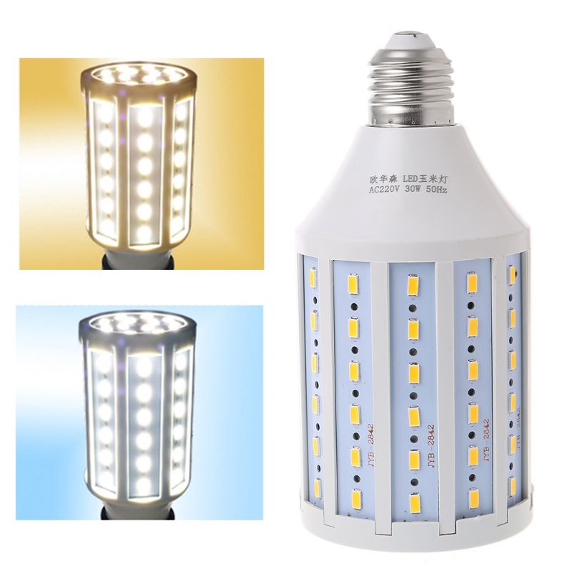 E27 led energiansäästölamppu 30w ac 220v lämmin/kylmä valkoinen valo maissilamppu 5730 smd kodin sisustukseen
