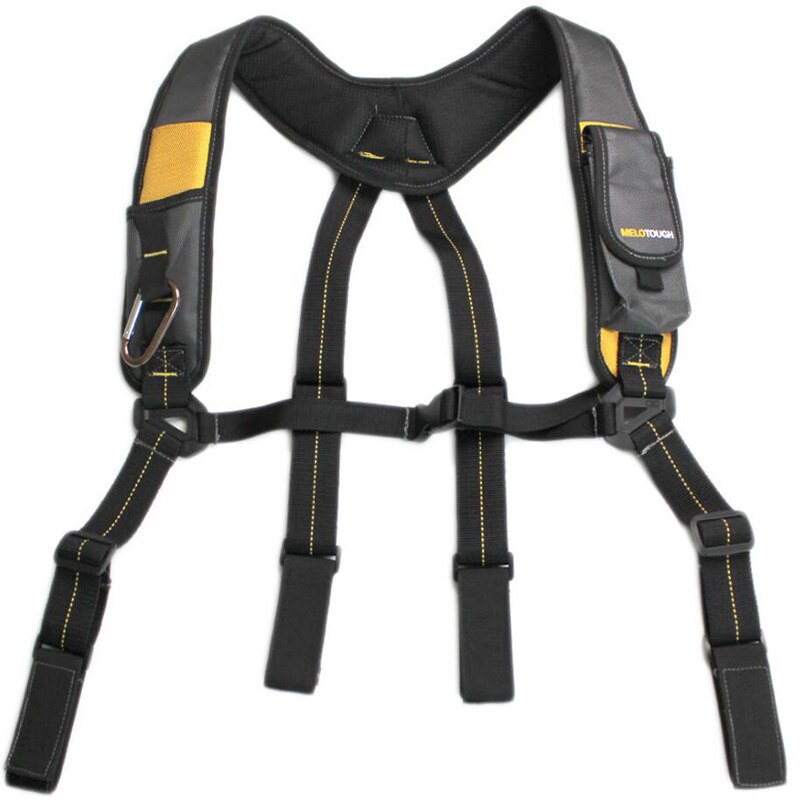 Heavy Duty Braces Suspender Tooling Straps With Phone Pocket Tirantes Tool Belt Suspenders Mens Work Braces Men Accessories: Gray