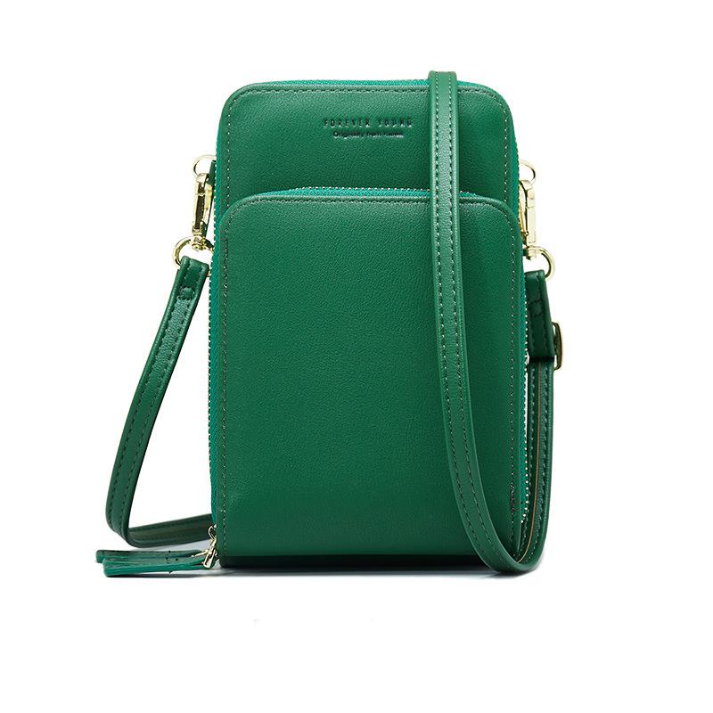 Crossbody Cell Phone Shoulder Bag Cellphone Bag Daily Use Card Holder Mini Summer Shoulder Bag for Women Wallet: Dark green