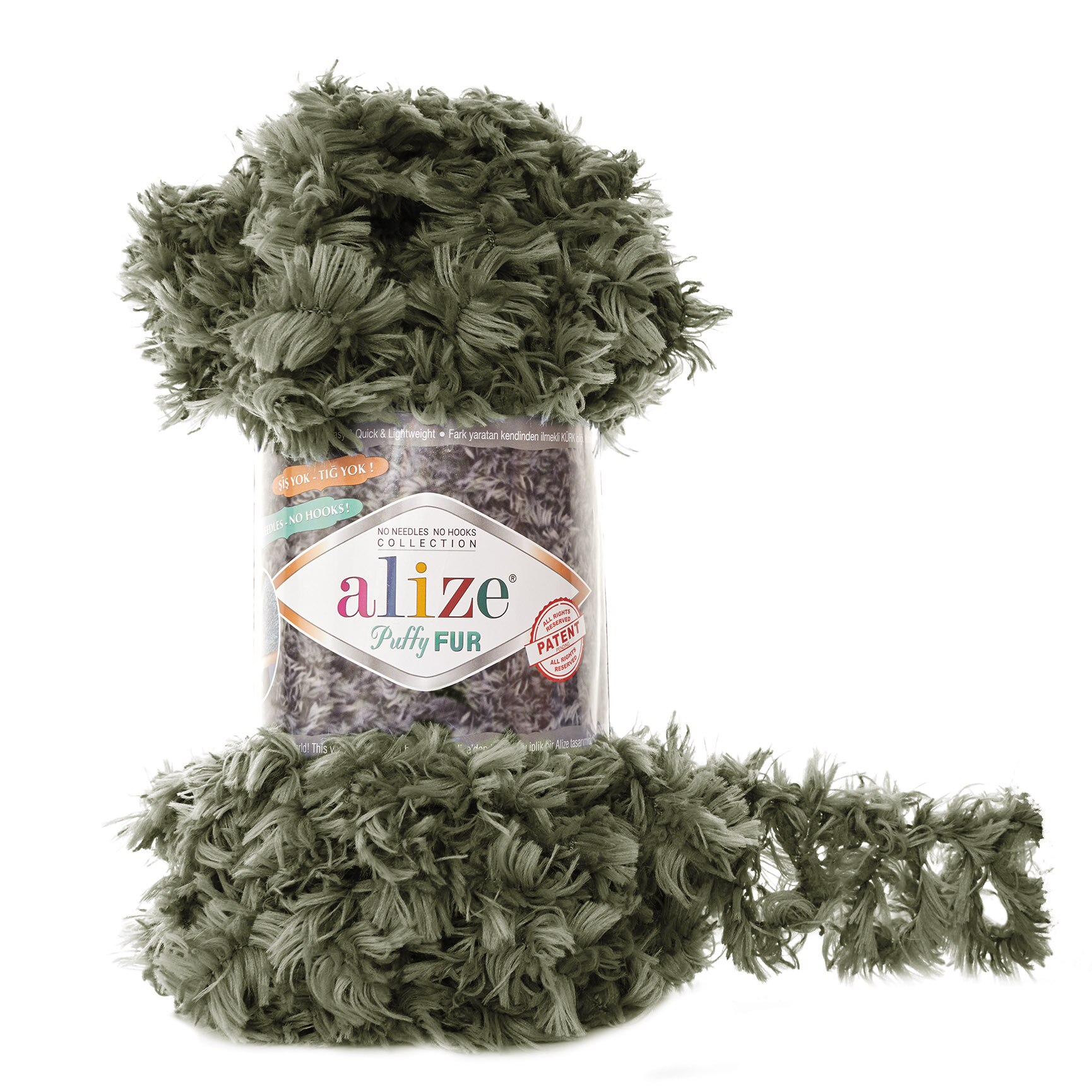 Wimper Loopity Garen, Alize Puffy Fur, Easy Finger Knitting - 4 Ball - GEEN SPIEZEN- NAALDEN- 6 Meter(100gr)- Hobby - - Sjaal - Baret - Handschoen - Jurk - Sjaal - Wrap - Diy - Made In Turkey: 6117