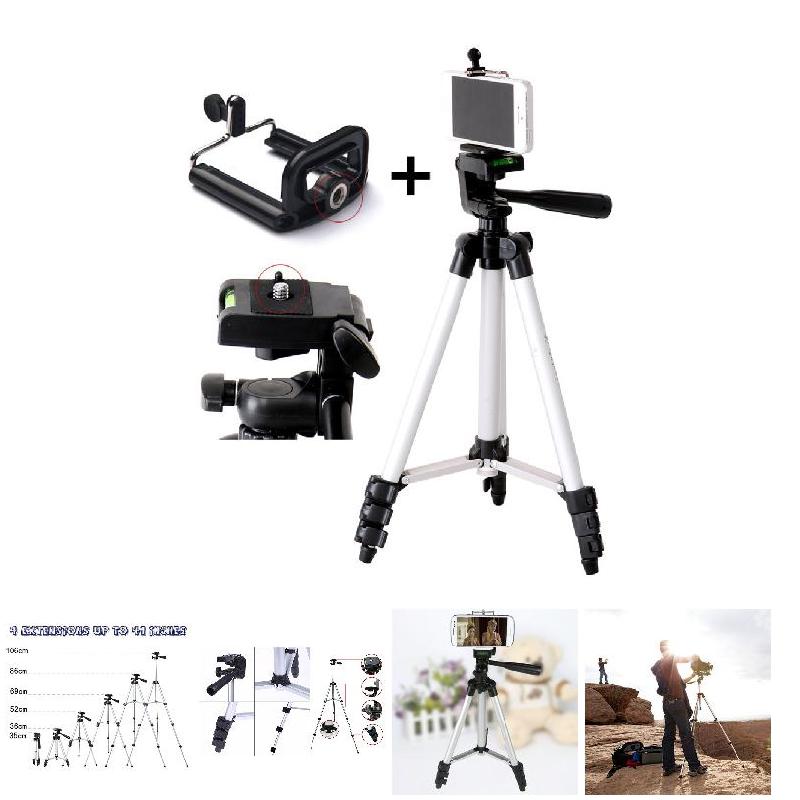 Tripod Mount Stand Set With Phone Holder Clip For Smartphone Telescopes Digital Go-Pro Camera UY8