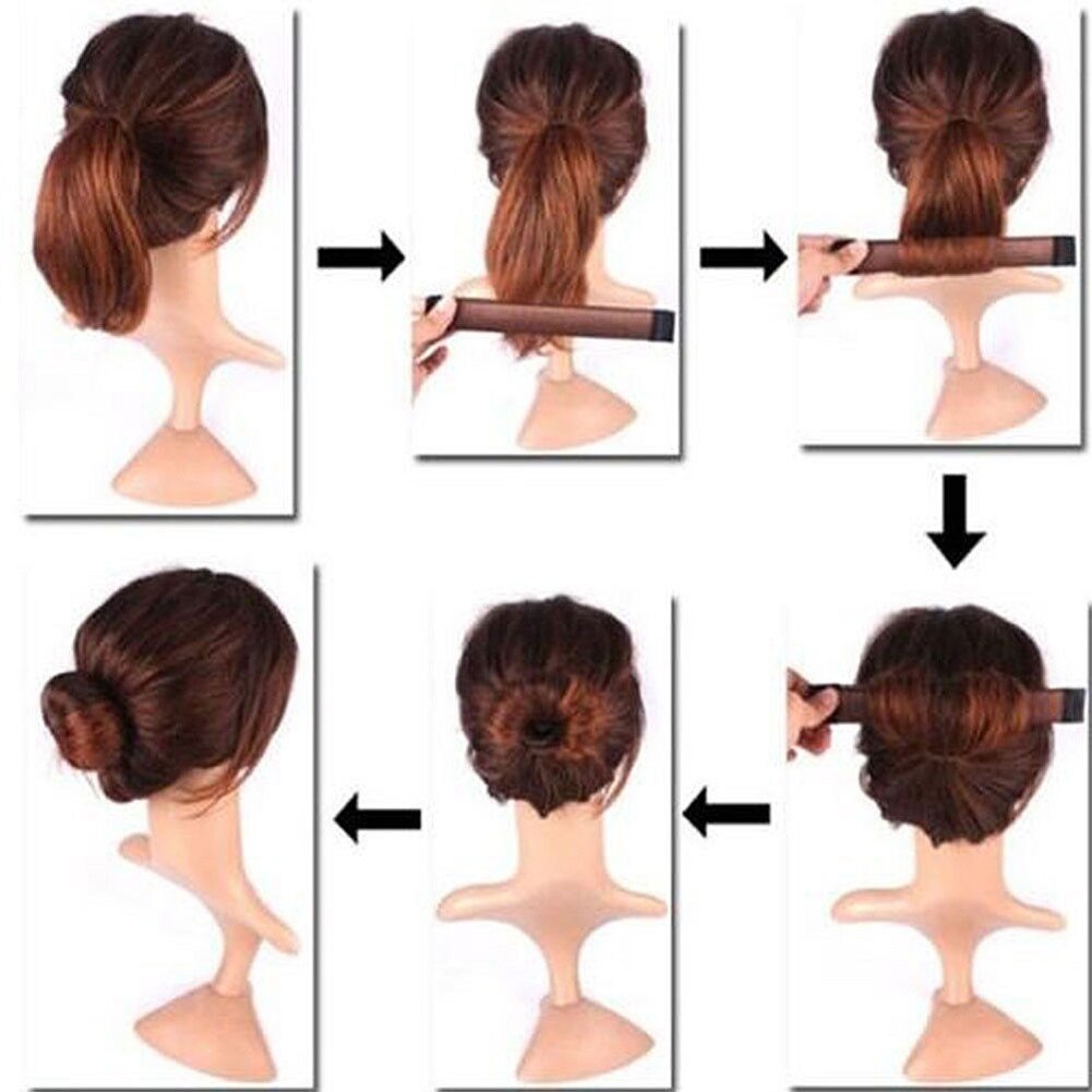 DIY Hair Accessories Synthetic Wig Donuts Bud Head Band Ball Braider Magic Tool Bun Maker Sweet French Dish Made Hair Band