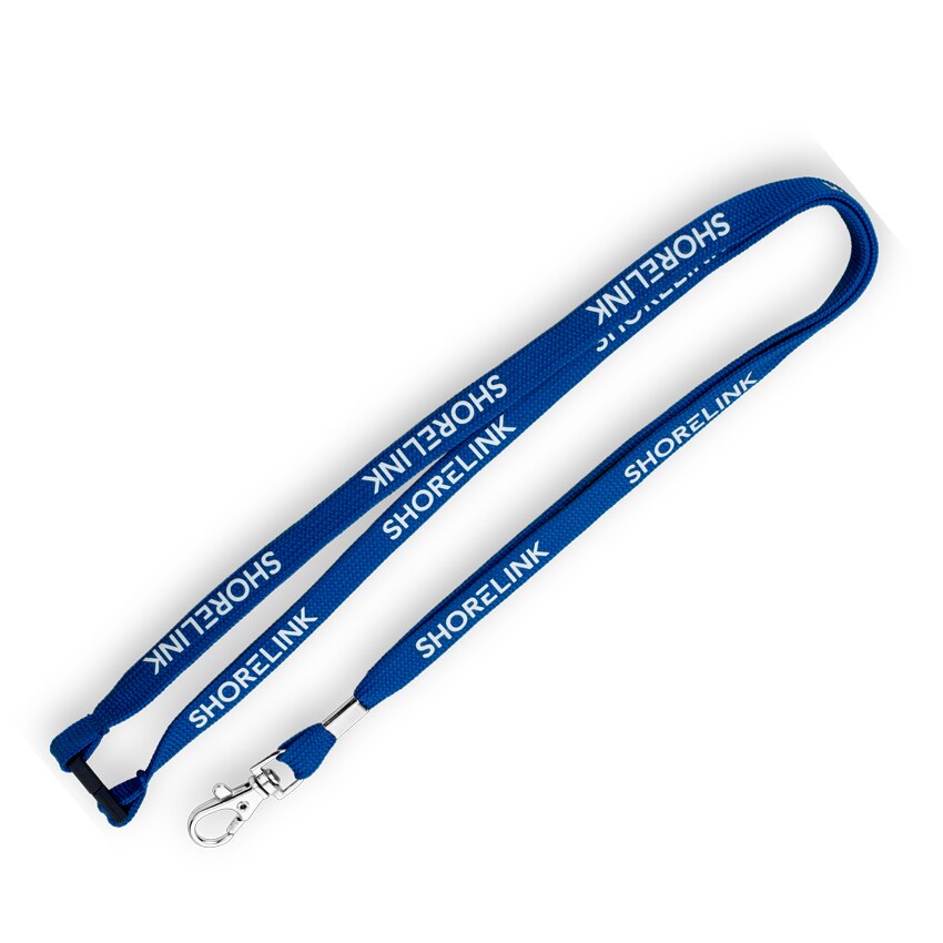Custom Tube Lanyard Logo Message Imprinted Neck Strap with Tube Material for ID holder with Badge Reel