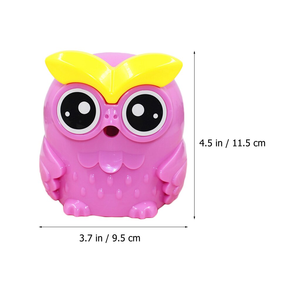 Cartoon Hand-Crank Puntenslijper Creatieve Uil Vormige Puntenslijper (Willekeurige Kleur)