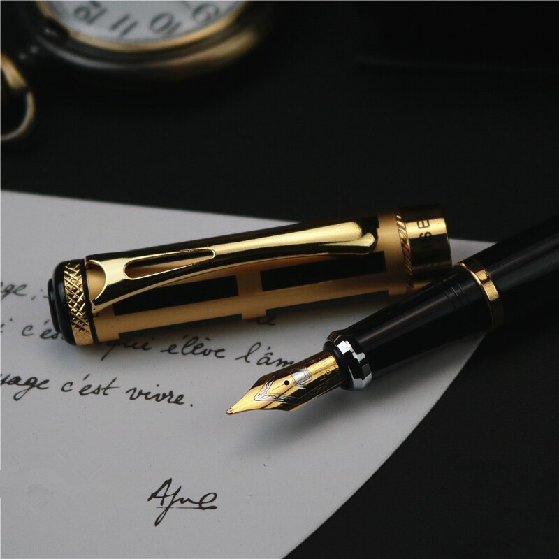 Smuk luksus fyldepen standard nib iraurita blækpenne heavy metal studerende kontor skrive blæk pen