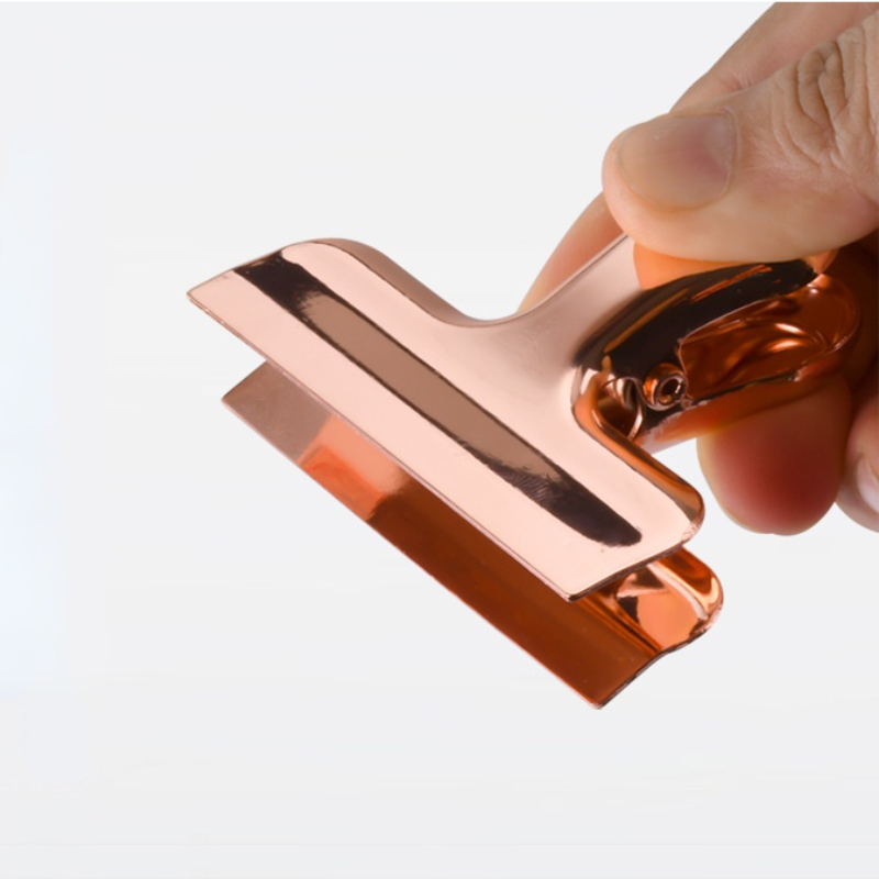 1 Pc Stainless Steel Dovetail Clip Kitchen Storage Metal Sealing Food Bag Clip Office File Folder Home Organization Supplies