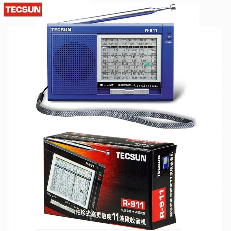 Tecsun R-911 Ricevitore mondiale multicanale FM/MW/SW Radio multi-banda Ricevitore Radio digitale stereo ad alta sensibilità