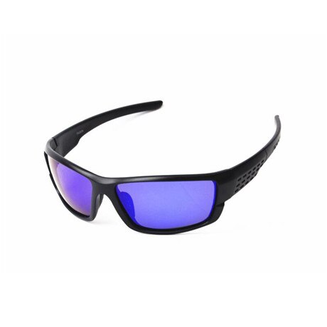 nuevas gafas de sol polarizadas para hombres, gafas de sol deportivas de de , visión nocturna, conducción nocturna, luz mejorada antirreflejo UV400: Matte Black blue