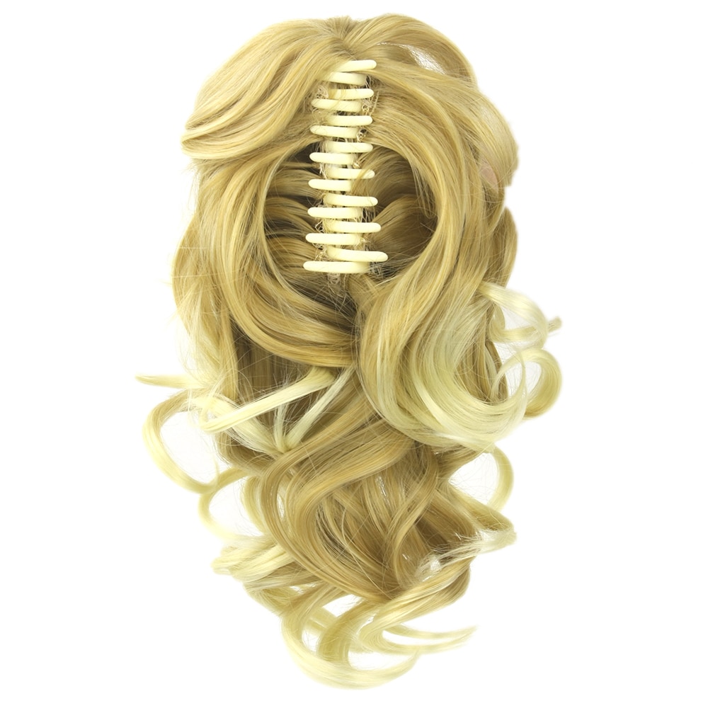 Soowee Korte Krullend Hoge Temperatuur Fiber Synthetisch Haar Blonde Grijs Clip In Haarverlenging Little Pony Staart Claw Paardenstaart