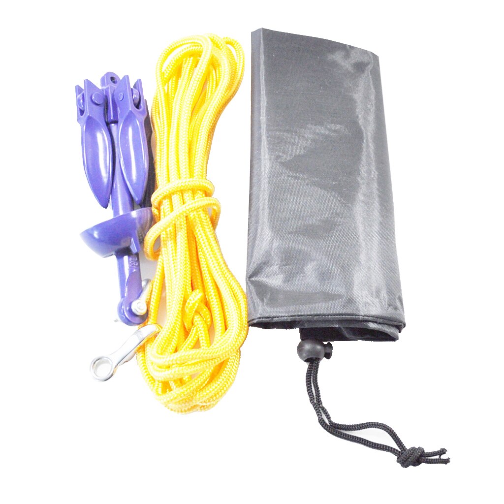 Folding Anchor Small Boat Anchor Marine Rope Kit for Kayak Canoe Boat Marine Sailboat