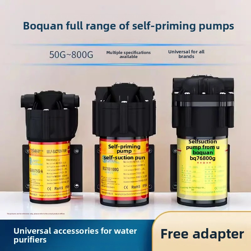 Hemvattenrenare pump för självsugande omvänd osmos renvattenmaskin med 24v motorer universaltillbehör