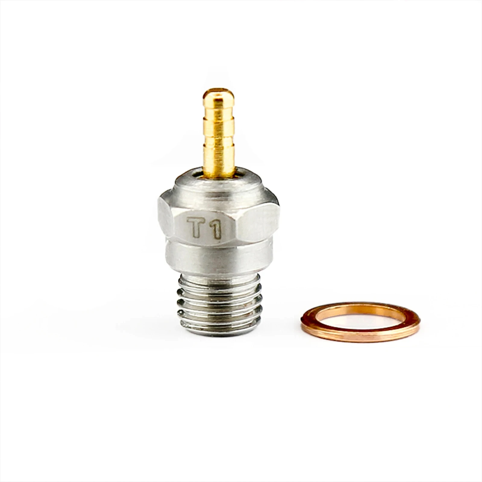 Bujías incandescentes calientes y medianas T1 T2 N3 N4 Reemplazo de piezas de motor de sistema operativo # 8 para coche RC Nitro Traxxas Redcat Himoto HPI HSP: Blanco