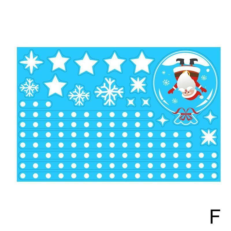 Merry Christmas Window Wall Sticker Santa Claus Deer Glass Window Xmas Static Sticker 2022 Year Decals Home Decoration: F