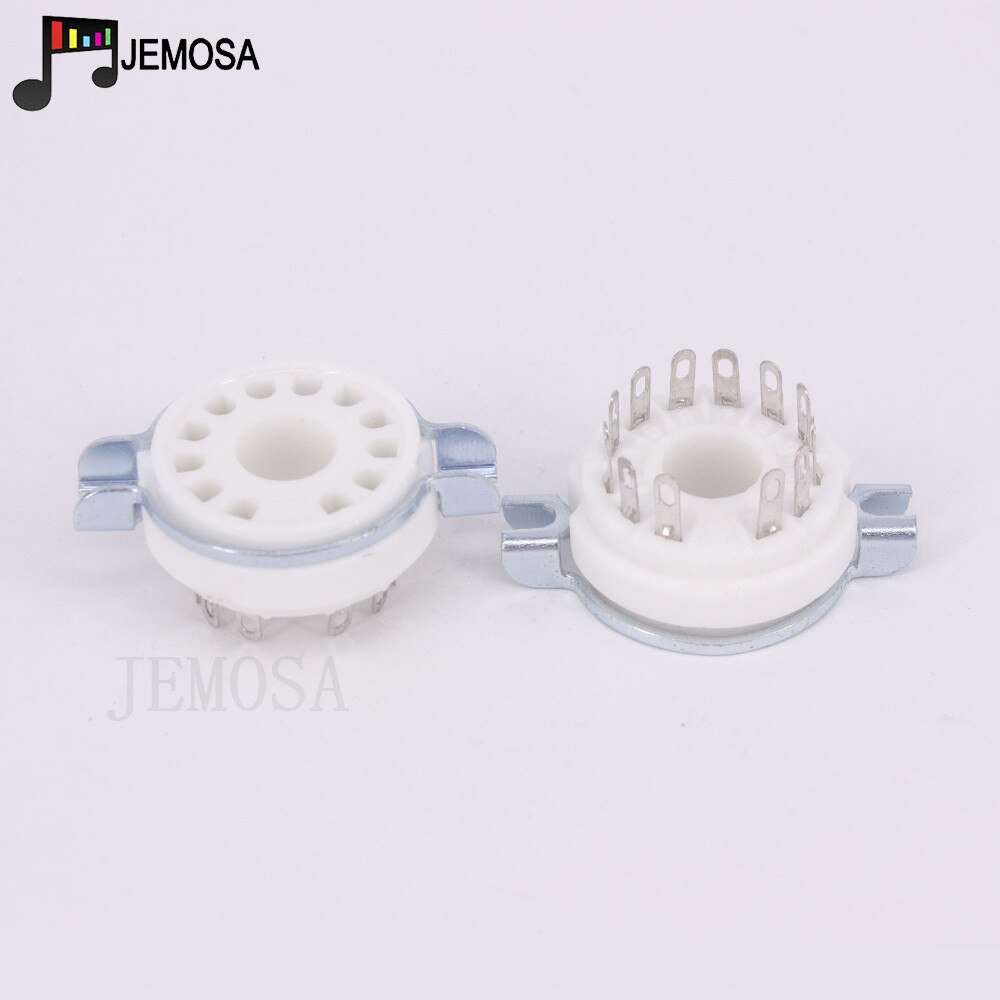 10Pcs 12Pins Keramische Buis Socket GZC12-F Elektron Buisvoet 9MN8 8AC9 50CA10 Vacuüm Buis Diy Hifi Audio Versterker