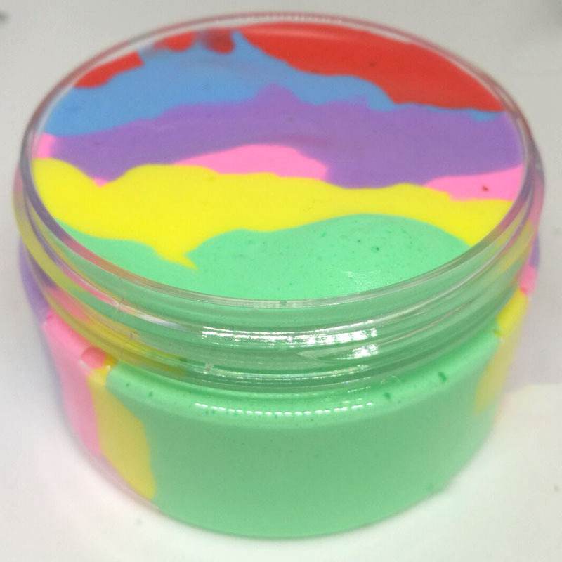 Divertente FAI DA TE Soffici Melma Giocattoli Squishy Giocattolo Per Bambini Morbido di Modellazione Dell'argilla Argilla Plastilina Colore Dell'arcobaleno Lo Stress Relief Giocattoli Per I Bambini