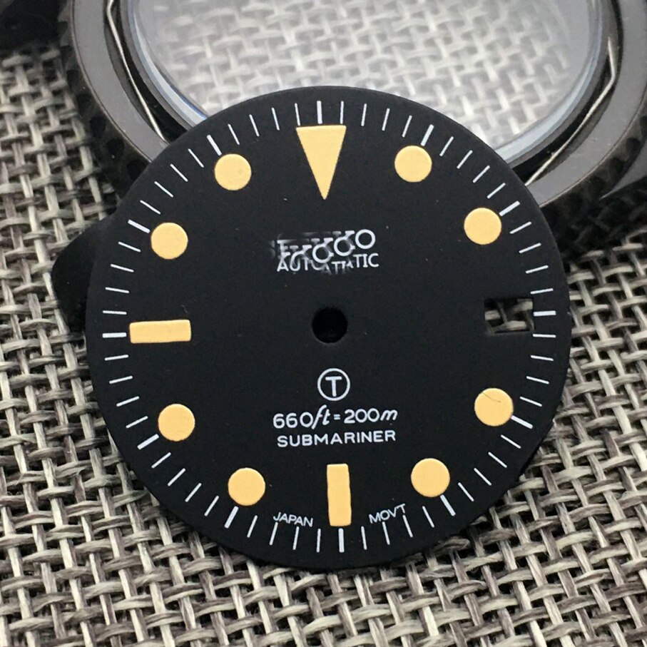 28.5Mm Stérile Romain Pas De Montre Cadran Ajustement NH35 Mouvement Skeio 221