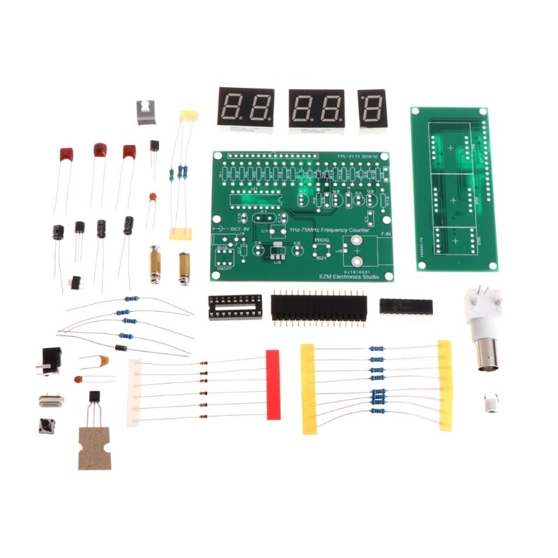 1Hz-75Mhz Frequentie Teller 7V-9V 50mA Diy Kit Cymometer Module Tester Meter